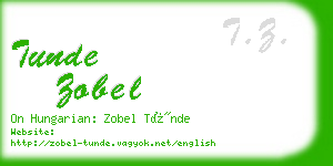 tunde zobel business card